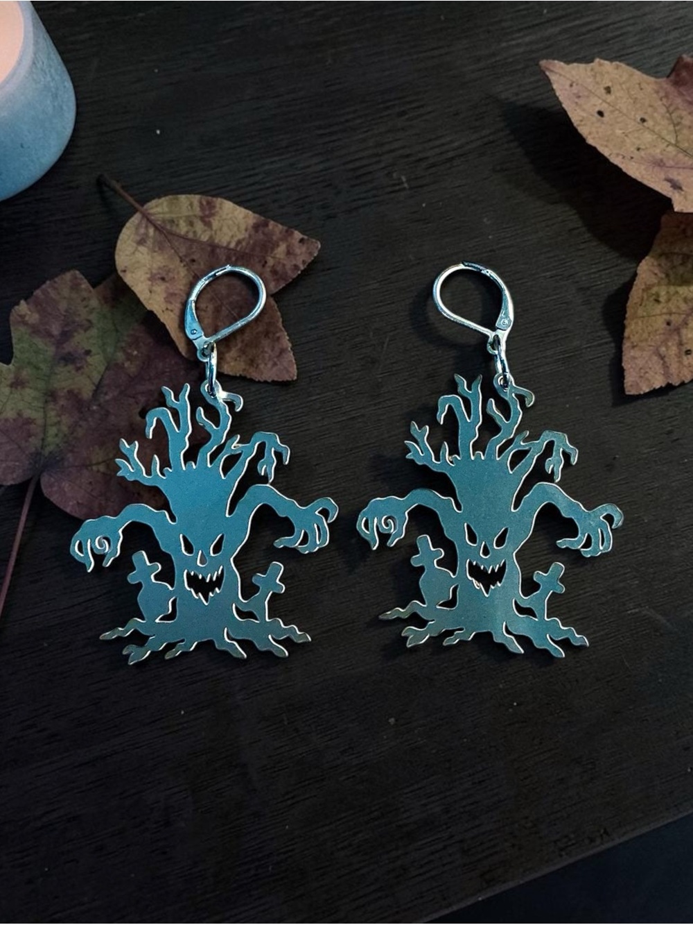 🆕 Haunted Tree Laser Cut Earrings